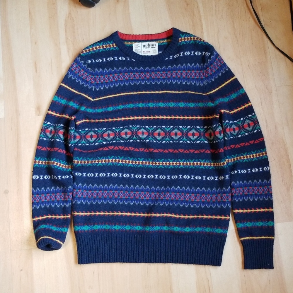 Urban pipeline sweater holiday patterned grometric